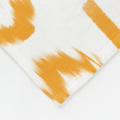 Sonnenstrahlen afrikanisches Muster in Weiß Fleecedecke (Ecke)