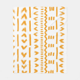 Sonnenstrahlen afrikanisches Muster in Weiß Fleecedecke