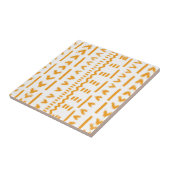 Sonnenstrahlen afrikanisches Muster in Weiß Fliese (Seite)