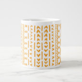 Sonnenstrahlen afrikanisches Muster in Weiß Jumbo-Tasse (Vorderseite)