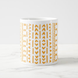 Sonnenstrahlen afrikanisches Muster in Weiß Jumbo-Tasse