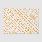 Sonnenstrahlen afrikanisches Muster in Weiß Seidenpapier (Vorderseite)