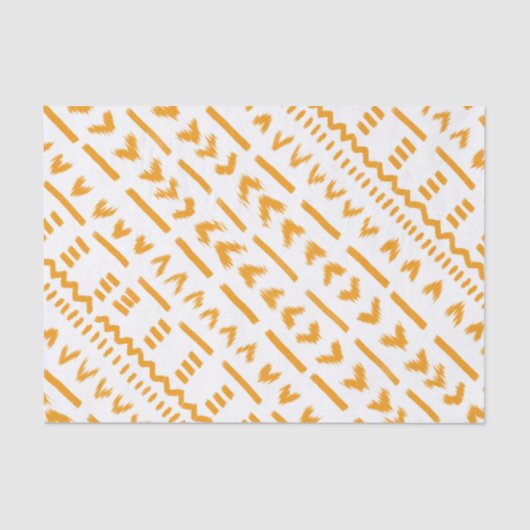 Sonnenstrahlen afrikanisches Muster in Weiß Seidenpapier (Vorderseite)