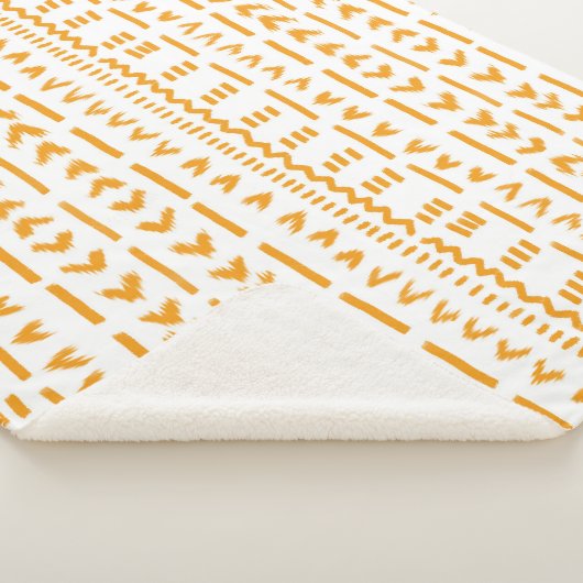 Sonnenstrahlen afrikanisches Muster in Weiß Sherpadecke (3/4)