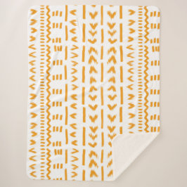 Sonnenstrahlen afrikanisches Muster in Weiß Sherpadecke