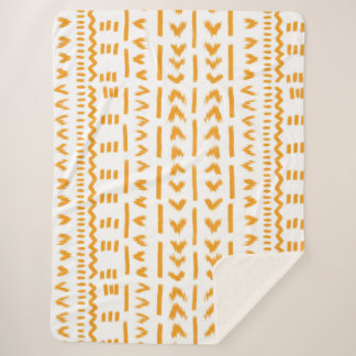 Sonnenstrahlen afrikanisches Muster in Weiß Sherpadecke