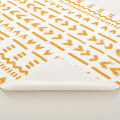 Sonnenstrahlen afrikanisches Muster in Weiß Sherpadecke (3/4)