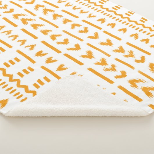 Sonnenstrahlen afrikanisches Muster in Weiß Sherpadecke (3/4)