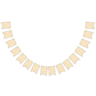 Sonnenstrahlen afrikanisches Muster in Weiß Wimpelkette