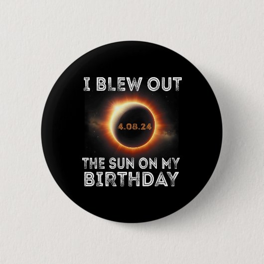 Sonnenstrahlen am Geburtstag blutete ich die Sonne Button (Vorderseite)
