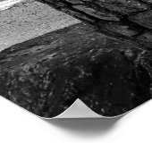 Sonnenstrahlen am japanischen Tempeltor Poster (Ecke)