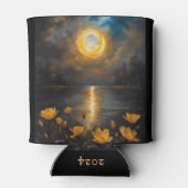 Sonnenstrahlen am See Blume trinken Dosenkühler (Rückseite)