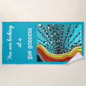 Sonnenstrahlen am Strand Strandtuch (Vorderseite)