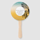 Sonnenstrahlen am tropischen Strand - Hochzeitsrun Fächer (Rückseite)