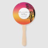 Sonnenstrahlen am tropischen Strand - Hochzeitsrun Fächer (Vorderseite)