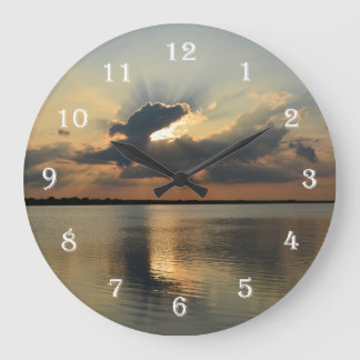 Sonnenstrahlen an der Wand Große Wanduhr