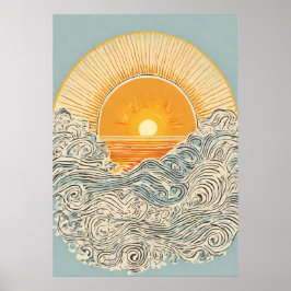Sonnenstrahlen an der Wand Kunstposter Poster