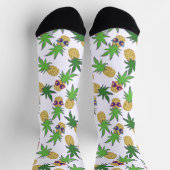 Sonnenstrahlen Ananas Grafisches Muster Socken (Oben)