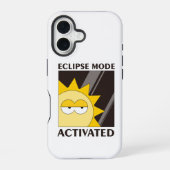 Sonnenstrahlen auf schwarzem Hintergrund iPhone 16 Hülle (Rückseite)