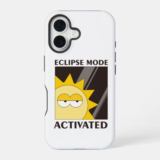 Sonnenstrahlen auf schwarzem Hintergrund iPhone 16 Hülle (Rückseite)