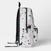 Sonnenstrahlen aus schwarzem und rosa Himmelskörpe Bedruckter Rucksack (Links)