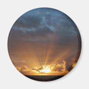 Sonnenstrahlen bei Morgendämmerung Magnet