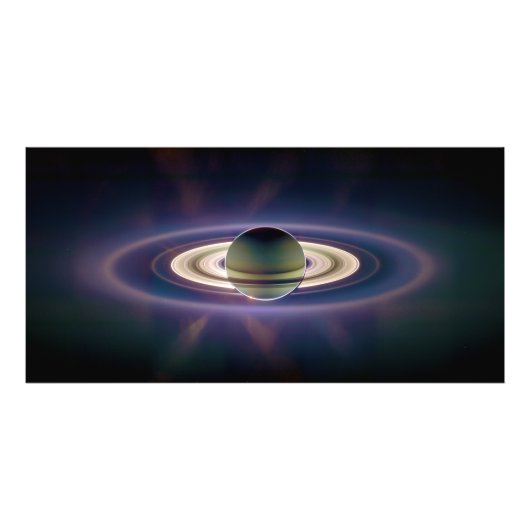 Sonnenstrahlen des Saturns von Cassini Raumsonde Fotodruck (Vorne)