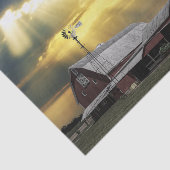 Sonnenstrahlen, die nach einem Sturm auf roten Bar Seidenpapier (Ausschnitt)