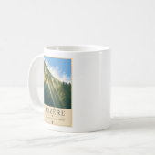 Sonnenstrahlen durch den Bergwald Kaffeetasse (Vorderseite Links)