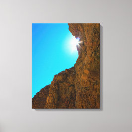 Sonnenstrahlen durch die Wände des Mojave-Canyons Leinwanddruck