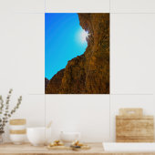 Sonnenstrahlen durch die Wände des Mojave-Canyons Poster (Küche)