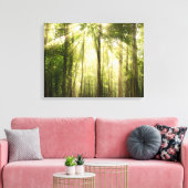 Sonnenstrahlen durch Treetops Leinwanddruck (Insitu (Wohnzimmer))