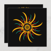 Sonnenstrahlen Einladung (Vorne/Hinten)