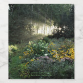 Sonnenstrahlen Ende September Garten Weinetikett (Einzelnes Label)