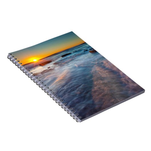 Sonnenstrahlen erhellen den Pazifischen Ozean Notizblock (Rechte Seite)