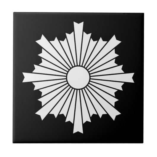 Sonnenstrahlen Fliese (Vorderseite)