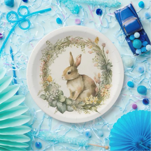 Sonnenstrahlen im Blumenkranz Pappteller (Party)