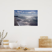 Sonnenstrahlen im Ozean Poster (Küche)