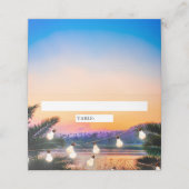Sonnenstrahlen im tropischen Strand Platzkarte (Außenseite Aufgefaltet)