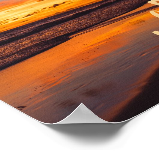 Sonnenstrahlen in der Karibik bitte Poster (Ecke)