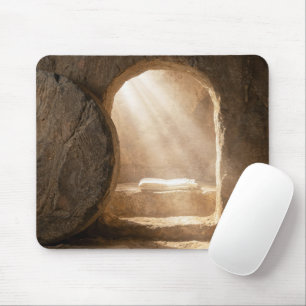 Sonnenstrahlen in einem leeren Grab Mousepad