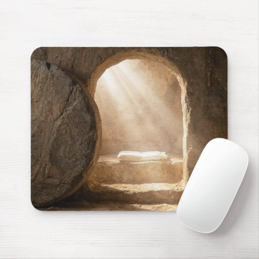 Sonnenstrahlen in einem leeren Grab Mousepad (Mit Mouse)