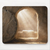 Sonnenstrahlen in einem leeren Grab Mousepad (Vorne)