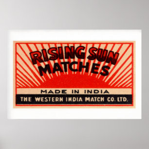 Sonnenstrahlen Indien Streichhölzer Vintage Streic Poster