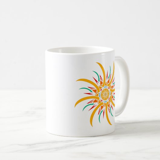 Sonnenstrahlen Kaffeetasse (VorderseiteRechts)
