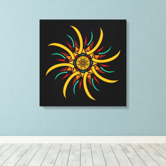 Sonnenstrahlen Leinwanddruck (Insitu (Holzboden))