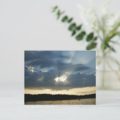 Sonnenstrahlen mit Fisch Postkarte (Stehend Vorderseite)