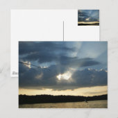 Sonnenstrahlen mit Fisch Postkarte (Vorne/Hinten)