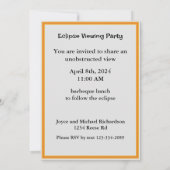 Sonnenstrahlen Party vollständig kundenspezifische Einladung (Rückseite)