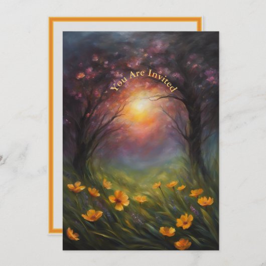 Sonnenstrahlen Party vollständig kundenspezifische Einladung (Vorne/Hinten)